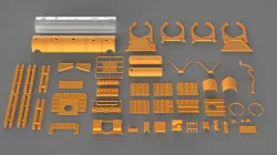 Aurora SeaLab III Studio Scale Kit Parts
