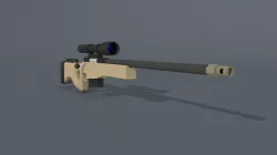 AWM AWP Lowpoly Sniper Rifle Low-poly  3D model