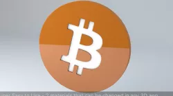 Bitcoin Crypto Currency 3D Logo 3D model