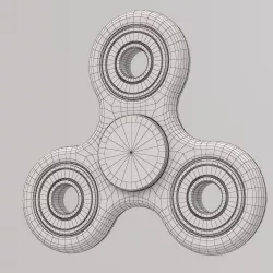 Black seam spinner 3D model