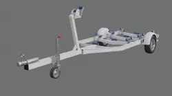 Boat Trailer 1A Low-poly  3D model