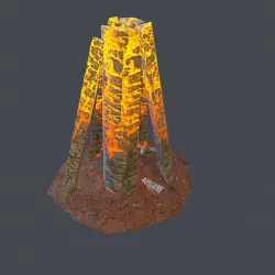 Campfire 3d model  Low-poly  3D model