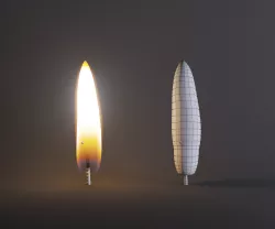 Candle flame 3D model