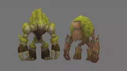 Cconcept creature of mountain and tree  Low-poly  3D model