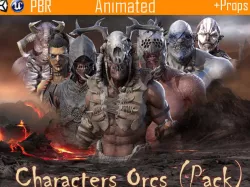 Characters Orcs Pack Low-poly  3D model
