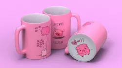 Cup model for design products Low-poly  3D model