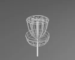 Disc golf basket 3D model