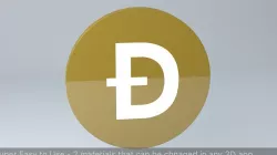 Dogecoin Crypto Currency 3D Logo 3D model