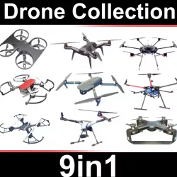 Drone Collection Set 9in1 3D model