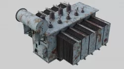 Electrical Transformer 2B  Low-poly  3D model