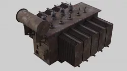 Electrical Transformer 2C Low-poly  3D model