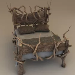 Fantasy bed 3D model