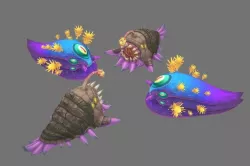 Fantasy  Seabed organisms Low-poly  3D model