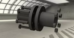 Figure 10-31 the exploded view of Flange Coupling NX 7 for designers 