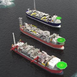 FPSO offshore platform  pack Low-poly  3D model