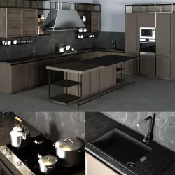 Frame Snaidero Kitchen Furniture 3D model