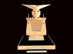 Gold Throne for a Demon Low-poly  3D model