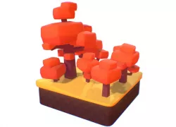 Grassland Trees - Smashy Craft Series Low-poly  3D model