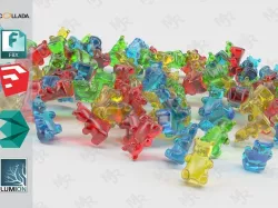 Gummy Bears Animated 3D model