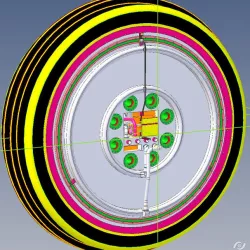Heavy Duty AirCaft Main Gear Wheel with Integrated Wet Brake Controller