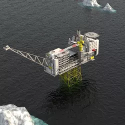 Ivar Aasen Offshore Oil platform Low-poly  3D model