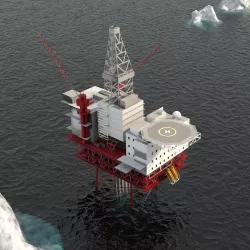 Jotun B Offshore Oil Platform Low-poly  3D model