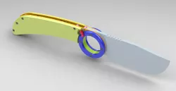 Knife for Hunting, Ring-Folder, Half-Bolt Lock