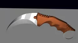 Krambit Knife Low-poly  3D model