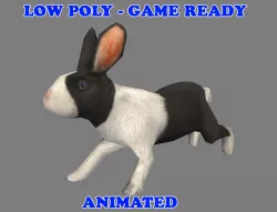 Low poly Rabbit Animated - Game Ready Low-poly  3D model