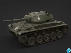 M24 Chaffee tank 3D model