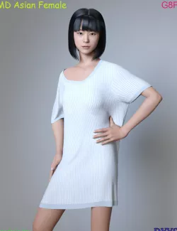 MD Asian Female For G8F 3D model
