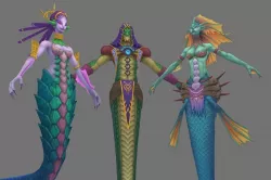Mermaid Low-poly  3D model