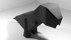 Origami - Dinosaur 3D model
