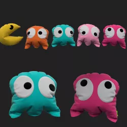 Pacman pillow set 3D model