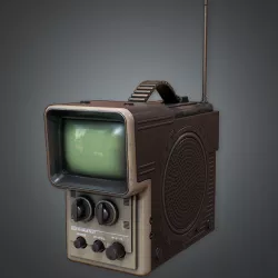 Portable Television 80s Low-poly  3D model
