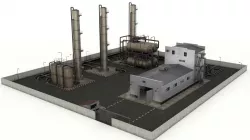 Refinery  Complex  Low-poly  3D model