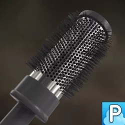 Round modern hairbrush 3D model