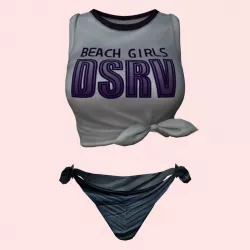 Sexy Beach Bikini Blue Low-poly  3D model