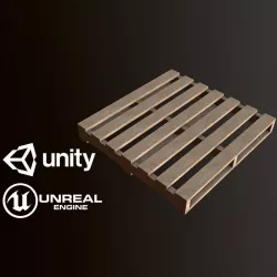 Shipping Pallet - PBR Game Ready Low-poly  3D model