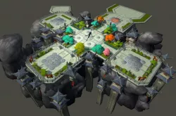 sky arena Low-poly  3D model