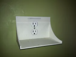 SMALL SHELF FOR USE AROUND A PLUG