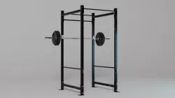 Squat Rack and Loaded Olympic Barbell - Gym Equipment  3D model