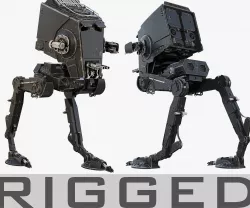 Star Wars AT-ST walker RIGGED 3D model