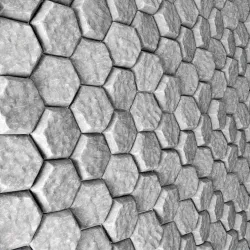 Stone panel hexagon n5 3D model