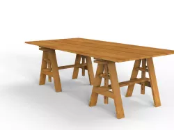 table tréteaux en bois