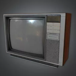 Television 02 Retro 80s Low-poly  3D model