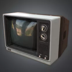 Television 03 Retro 80s Low-poly  3D model