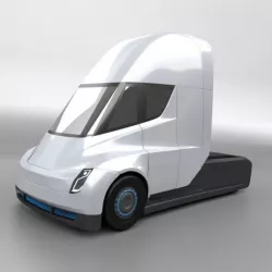 Tesla electric semi truck redesign 3D model