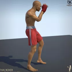Thai Boxer Unity And Unreal Animation Collection Low-poly  3D model