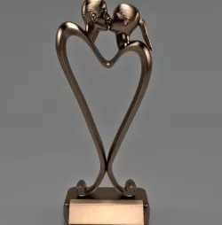 The Kiss in Bronze 3D model